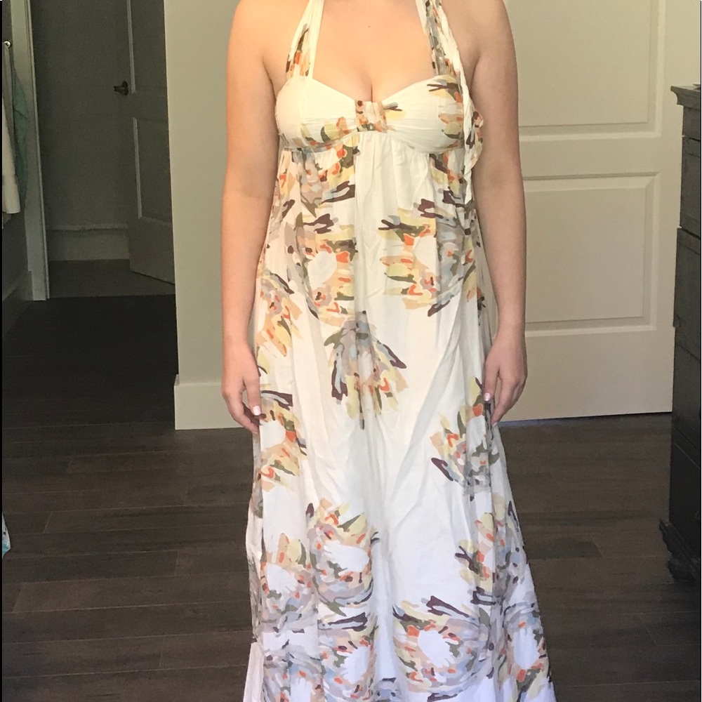 White floor-length sundress